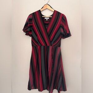 Monteau | High Low Striped Dress